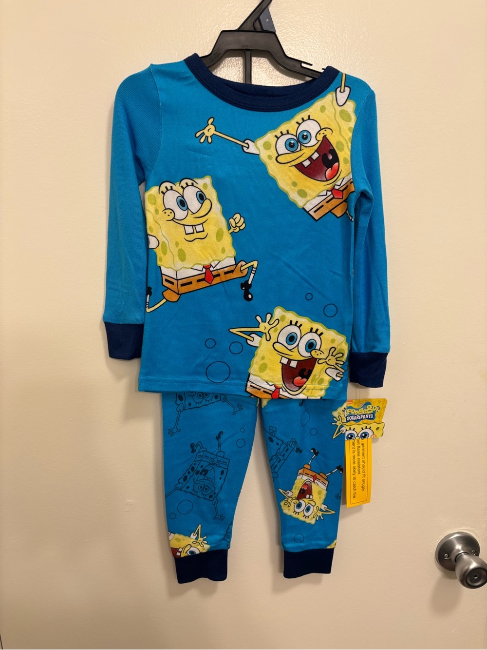 SpongeBob Squarepants Bright Blue Kids Pajama Set